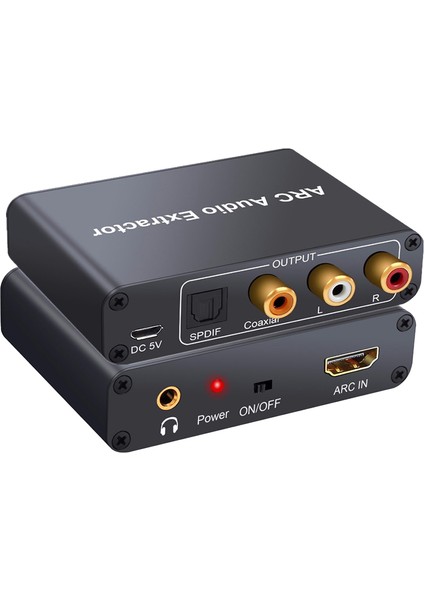 HDMI Uyumlu Arc Ses Çıkarıcı Dac Arc L/r Koaksiyel Spdıf Jak Çıkarıcı Kulaklık Tv Için Dönüş Kanalı Dönüştürücü (Yurt Dışından) fırsatları