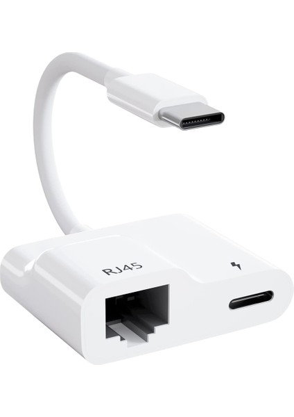 USB C - Ethernet Adaptörü, USB Tip C - RJ45 Gigabit Ethernet Lan Adaptörü, Pd 60W Şarj Cihazı Ile, MacBook Air/pro Için (Yurt Dışından)