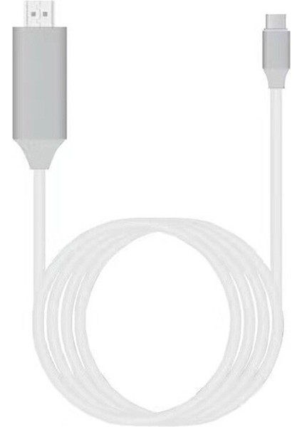Android Telefon Için Tip-C - HDMI Uyumlu Usb3.1 4K Hdtv Kablosu, Tv'ye Bağlanmak Için Aynı Ekran Cihaz Kablosu 2m-Beyaz (Yurt Dışından) fırsatları