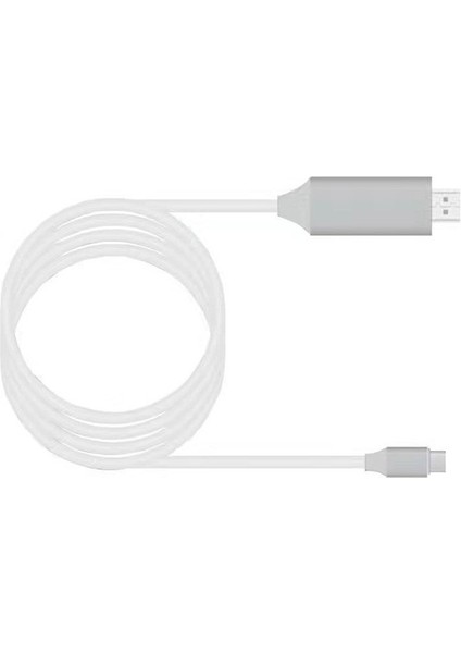 Android Telefon Için Tip-C - HDMI Uyumlu Usb3.1 4K Hdtv Kablosu, Tv'ye Bağlanmak Için Aynı Ekran Cihaz Kablosu 2m-Beyaz (Yurt Dışından) indirimleri