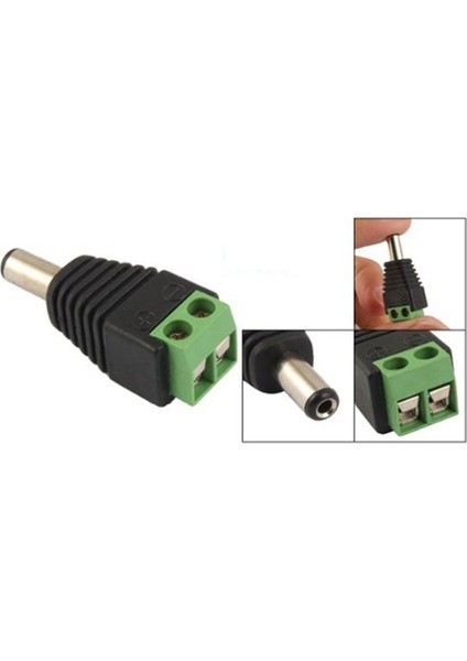 10 Adet 2.1x5.5mm Erkek Jack Dc Güç Adaptörü Cctv Kamera Için (Yurt Dışından)