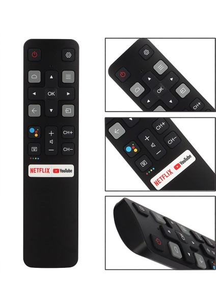 Değiştirin RC802V Fnr1 Ses Uzaktan Kumanda Tcl Android 4K UHD Akıllı Tv 65P8S 65P8 55P8S 55P8 49P30FS 55EP680 49S6800 (Yurt Dışından) fiyatları