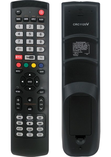 CRC1120V LCD LED Tv Uzaktan Kumanda Internet Tv Kumandası (Yurt Dışından)