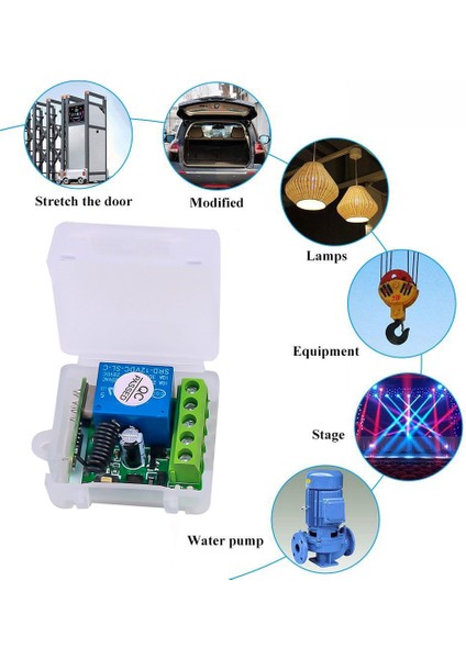 Dc 12 V 1ch Rf Röle Alıcı 433 Mhz Evrensel Kablosuz Uzaktan Kumanda Anahtarı 433 Mhz Verici Düğme Modülü Dıy Kiti (Yurt Dışından)