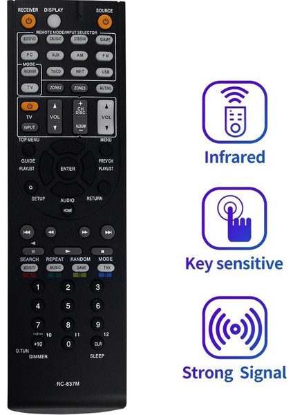 RC837M Onkyo Av Alıcısı Için Uzaktan Kumandayı Değiştirin TX-NR616 TXNR616 Uzaktan Kumanda (Yurt Dışından) fiyatları