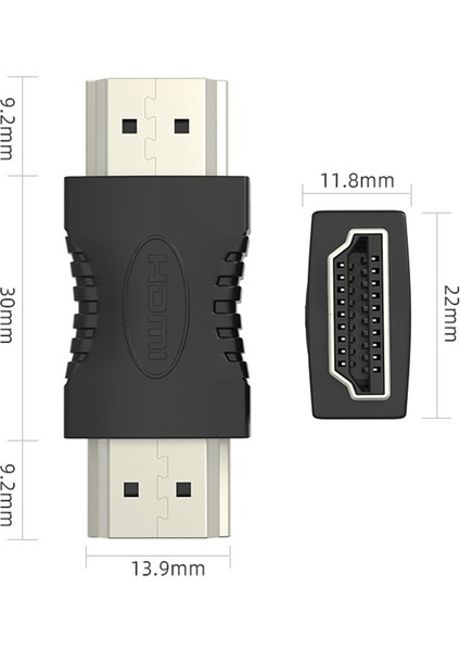 2 Adet/takım Erkek HDMI Uyumlu Standart Arayüz Çoğaltıcı Konnektörleri Genişletici Dönüştürücü Dizüstü Bilgisayar Projektörü Için (Yurt Dışından) fırsatları