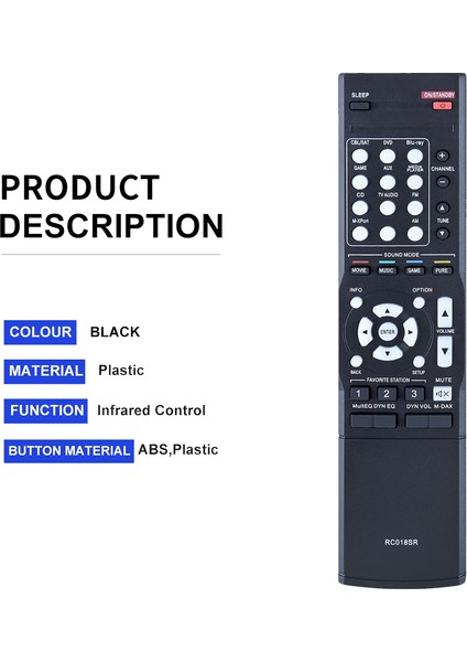 RC018SR Marantz Av Alıcısı Için Uzaktan Kumandayı Değiştirin NR1504 NR1403 NR1505 Av Surround Ev Sineması Alıcısı (Yurt Dışından) fiyatları