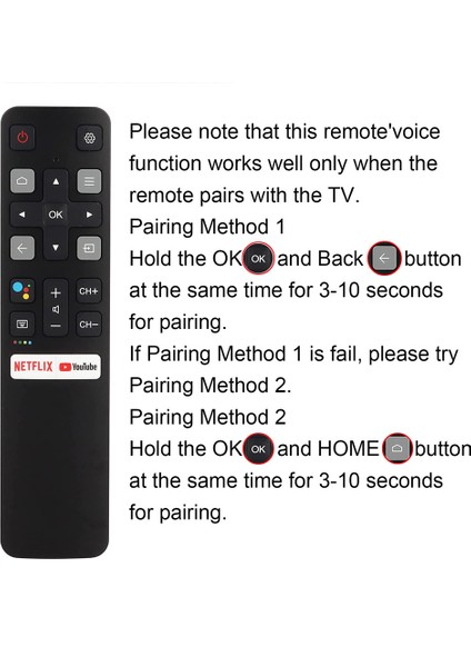 Değiştirin RC802V Fnr1 Ses Uzaktan Kumanda Tcl Android 4K UHD Akıllı Tv 65P8S 65P8 55P8S 55P8 49P30FS 55EP680 49S6800 (Yurt Dışından) modelleri