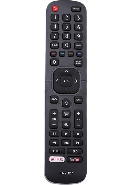 EN2B27 Hisense LCD Tv Için Uzaktan Kumanda 32K3110W 40K3110PW 50K3110PW Yedek Uzaktan Kumanda Siyah (Ingilizce Sürüm) (Yurt Dışından)