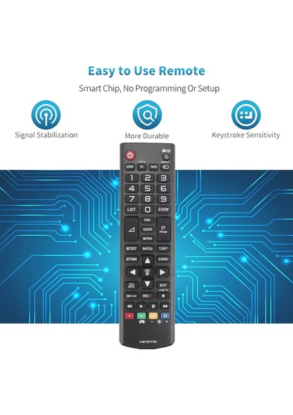 AKB73975789 Lg LED Tv Için Değiştirilen Uzaktan Kumanda 22MT45D 22MT45V 22MT45DP 22MT45VP 24MT45D 24MT45V 24MT40D 28MT45D (Yurt Dışından)