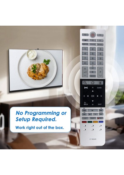 Toshiba CT-90430 CT-90429 CT-90427 CT-90428 CT-90444 4K ve Diğer UHD Tv'ler Için CT-90429 Tv Uzaktan Kumandasını Değiştirin (Yurt Dışından) modelleri