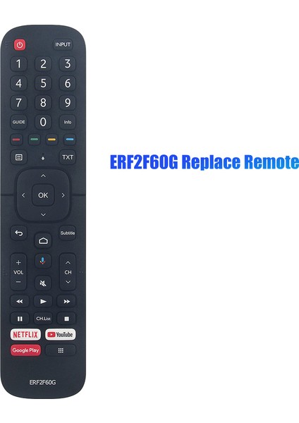 ERF2F60G Hisense Smart Android Tv 9.0 Pie 32A56E 40A56E Için Uzaktan Kumandayı Değiştirin (Ses Fonksiyonu Olmadan) (Yurt Dışından)