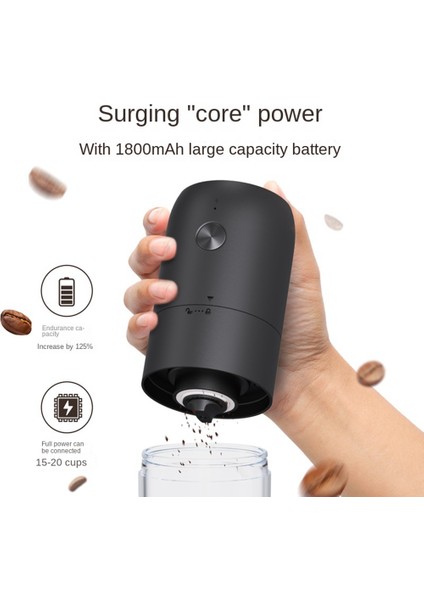 Elektrikli Fasulye Değirmeni Kahve Değirmeni Taşınabilir USB Şarj Edilebilir Kahve Çekirdeği Değirmeni Meslek Ayarlanabilir Taşlama Beyaz (Yurt Dışından) modelleri