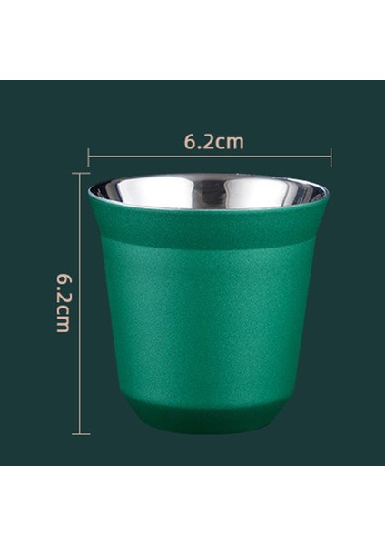 80 ml Çift Duvar Paslanmaz Çelik Espresso Fincan Yalıtım Nespresso Pixie Kahve Fincanı Kapsül Şekli Kahve Kupaları, D (Yurt Dışından)
