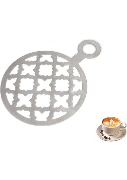 Paslanmaz Çelik Kahve Stencil Latte Dekorasyon Şablonlar Kek Kurabiye Sprey Boya Sanat Pişirme Kalıp Kahve Aksesuarları (Yurt Dışından) fiyatları
