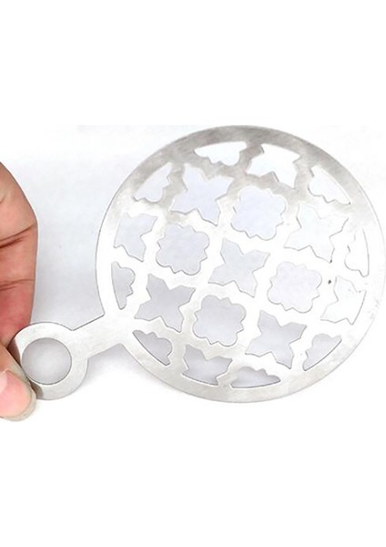 Paslanmaz Çelik Kahve Stencil Latte Dekorasyon Şablonlar Kek Kurabiye Sprey Boya Sanat Pişirme Kalıp Kahve Aksesuarları (Yurt Dışından) modelleri