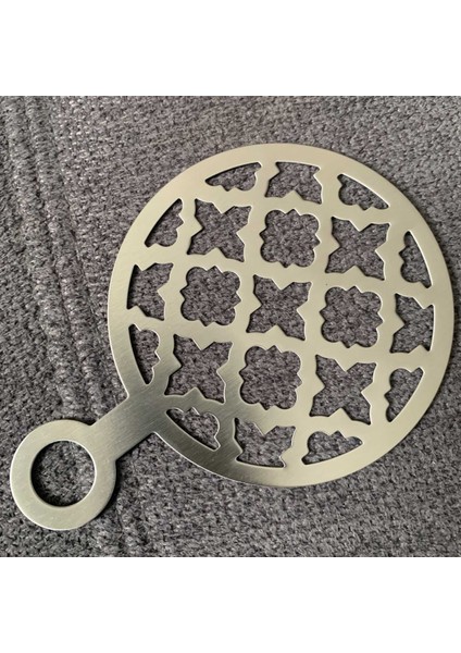 Paslanmaz Çelik Kahve Stencil Latte Dekorasyon Şablonlar Kek Kurabiye Sprey Boya Sanat Pişirme Kalıp Kahve Aksesuarları (Yurt Dışından) fırsatları