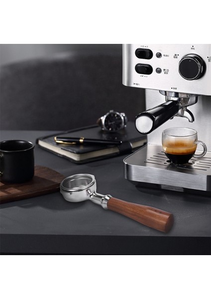 58MM Paslanmaz Çelik Kahve Makinesi E61 Hiçbir Taban Filtre Braketi Kahve Dipsiz Sap Kahve Kaşığı Ahşap Saplı Profesyonel Aksesuarlar (Yurt Dışından) modelleri