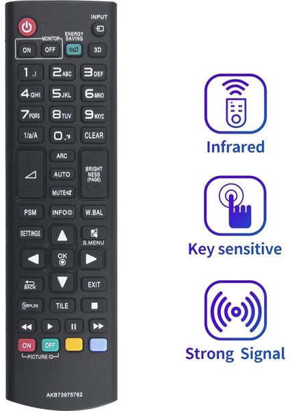 Lg 32SE3B 32SE3B-B 32SE3KB 43SE3B 43SE3B-B 43SE3KB Için Yedek Uzaktan Kumanda AKB73975762 (Yurt Dışından)