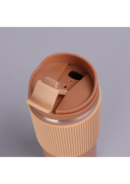 Kahve Fincanı Çift Duvar Isıya Dayanıklı Silikon Kavrama Seyahat Kupa, Sızdırmaz Kapaklı Çevre Dostu Taşınabilir Bardaklar Gri (Yurt Dışından) modelleri