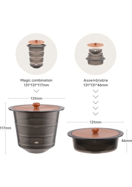 Kahve Saklama Kutusu Ayrılabilir Kullanışlı Kahve Kapsül Rafı Mini Saklama Kutusu Kahve Rafı (Yurt Dışından) modelleri