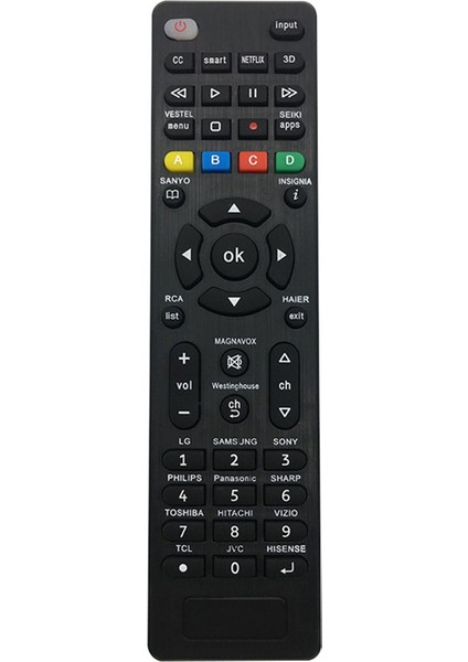 Lg, Samsung, Tcl, Philips, Toshiba ve Diğer Markalar Için Evrensel Tv Uzaktan Kumandası LCD LED 3D Hdtv Akıllı Tv Uzaktan Kumandası (Yurt Dışından)