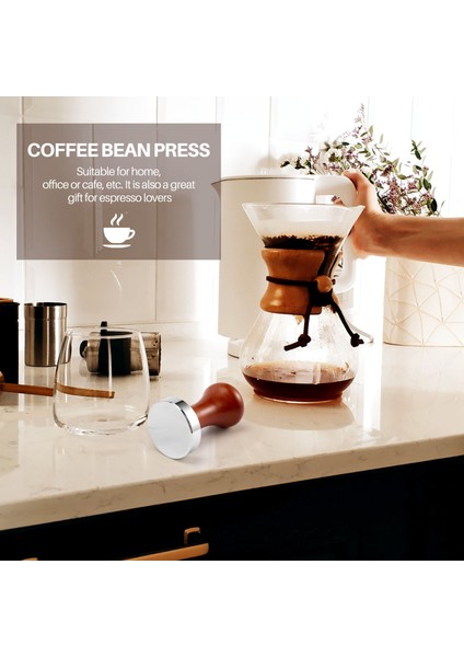 51MM Espresso Sabotaj Paslanmaz Çelik 304 Bahar Kahve Tozu Basın Düz Taban Kahve Tozu Fasulye Basın Çekiç (Yurt Dışından) fiyatları