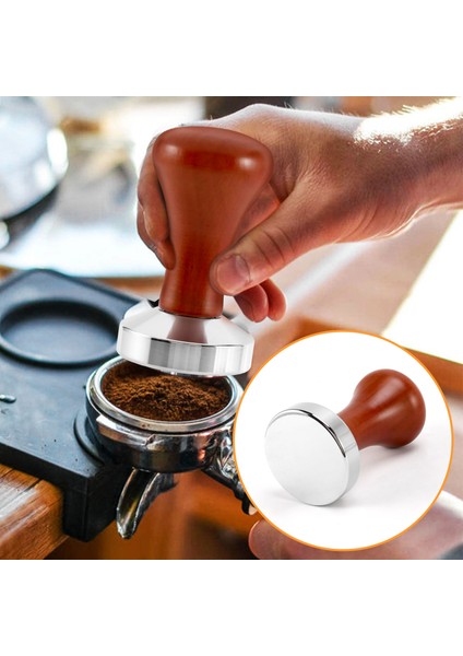 51MM Espresso Sabotaj Paslanmaz Çelik 304 Bahar Kahve Tozu Basın Düz Taban Kahve Tozu Fasulye Basın Çekiç (Yurt Dışından) modelleri