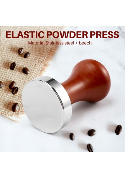 51MM Espresso Sabotaj Paslanmaz Çelik 304 Bahar Kahve Tozu Basın Düz Taban Kahve Tozu Fasulye Basın Çekiç (Yurt Dışından) fırsatları