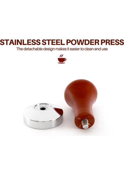 51MM Espresso Sabotaj Paslanmaz Çelik 304 Bahar Kahve Tozu Basın Düz Taban Kahve Tozu Fasulye Basın Çekiç (Yurt Dışından) indirimleri