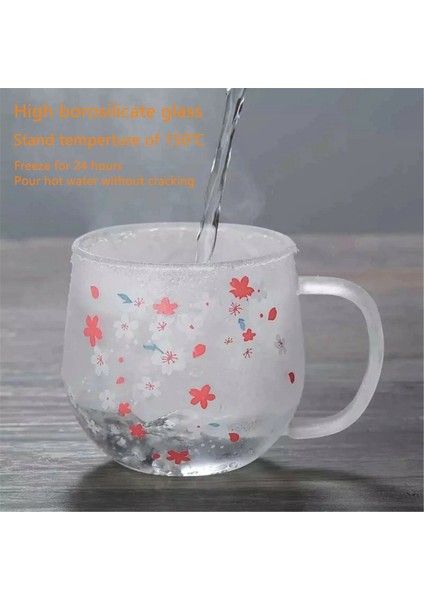 Sakura Kupa Cam Kupa Çay Demlik Filtresi ve Kapaklı Kiraz Çiçekleri Bardak Seti Çiçekleri Çiçek Çay Fincanı 300 ml Gözlük Içme (Yurt Dışından) fiyatları