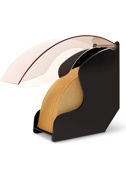 V60 Filtre Kağıdı Tutucu/konik Filtre Kağıdı Kutusu Filtreleme Kağıdı Depolama Raf Standı Kahve Araçları Toz Geçirmez Kapaklı (Yurt Dışından)