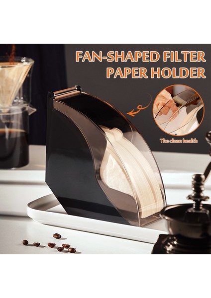 V60 Filtre Kağıdı Tutucu/konik Filtre Kağıdı Kutusu Filtreleme Kağıdı Depolama Raf Standı Kahve Araçları Toz Geçirmez Kapaklı (Yurt Dışından)