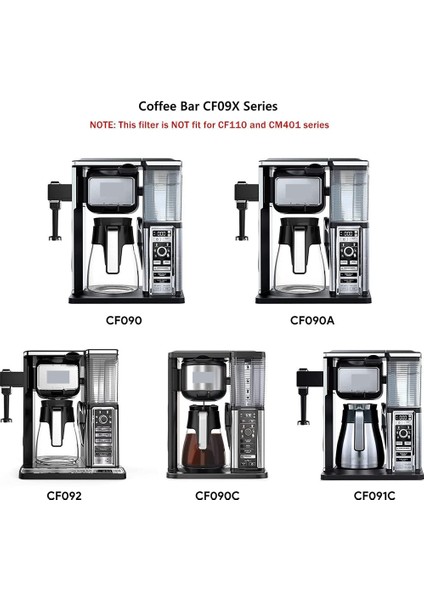 Adet Yeniden Kullanılabilir Kahve Filtreleri Ninja CF09X Kahve Barı Kalıcı Yedek Koni Kahve Makinesi Filtresi (Yurt Dışından) indirimleri