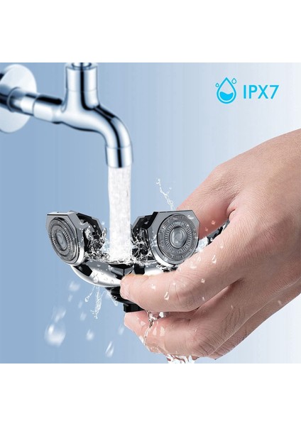 Elektrikli Tıraş Makinesi Yükseltme 5'i Bir Arada Kablosuz LED Ipx7 Su Geçirmez Kuru ve Islak Dönen Sakal Makaslı Tip C Şarj (Yurt Dışından) fırsatları