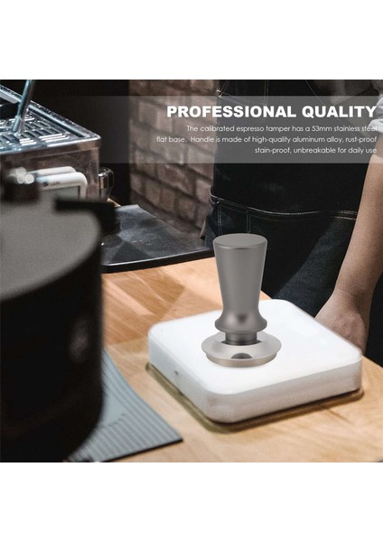 53MM Kalibre Edilmiş Espresso Kahve Sabotajı, Yaylı Pozisyonlu Sınırlı Tasarım Sabit Basınçlı El Sabotajı Gri (Yurt Dışından) indirimleri