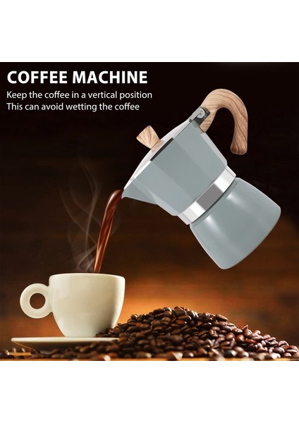 Kahve Makinesi Alüminyum Mocha Espresso Süzgeç Pot Kahve Makinesi Moka Pot 3 Fincan Soba Üstü Kahve MAKINESI-150ML (Yurt Dışından) fırsatları