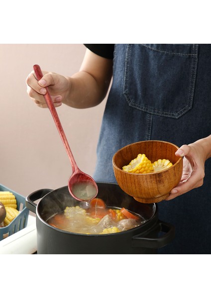 Uzun Kaşık Ahşap, 5 Parça Kore Tarzı 10.9 Inç 100% Doğal Ahşap Uzun Saplı Yuvarlak Kaşık Çorba Pişirme Karıştırma Karıştırıcı Mutfak Aletleri Gereçler (Kore Tarzı Çorba Kaşığı) (Yurt Dışından) fiyatları