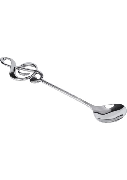 8 Adet Sevimli Müzik Tema Çay Karıştırma Kaşığı Kahve Kaşığı Paslanmaz Çelik Not Şekli Küçük Dondurma Tatlı Kepçe Yaratıcı Sofra Takımı (Yurt Dışından)