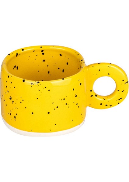 Yaratıcı Halka Kolu Seramik Kupa Şeker Renk Süt Kahve Fincanı Ofis Ev Drinkware Mikrodalga Fırın Çift Grip Bardak B (Yurt Dışından)