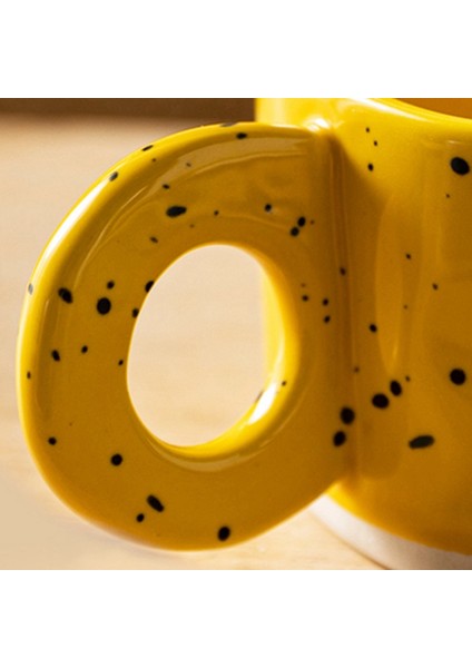 Yaratıcı Halka Kolu Seramik Kupa Şeker Renk Süt Kahve Fincanı Ofis Ev Drinkware Mikrodalga Fırın Çift Grip Bardak B (Yurt Dışından) fırsatları