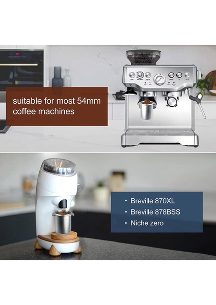 Dozaj Kabı 54MM, Kahve Tozu Seçici Alüminyum Metal Kahve Aksesuarları 54MM ile Kullanım Için Binaural El Serbest (Yurt Dışından) indirimleri