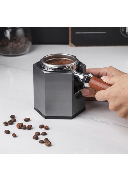 Elmas Paslanmaz Çelik Kahve Filtresi Kolu Tutucu Espresso Mat Standı Kahve Sabotaj Tabanı Raf Aksesuarları Siyah (Yurt Dışından) modelleri
