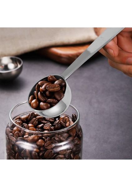 Espresso Standı Kahve Tedbir Sabotaj Kaşık Paslanmaz Çelik Kahve ve Çay Araçları Ölçme Sıkıştırma Kepçe 1 Parça Gümüş (Yurt Dışından)