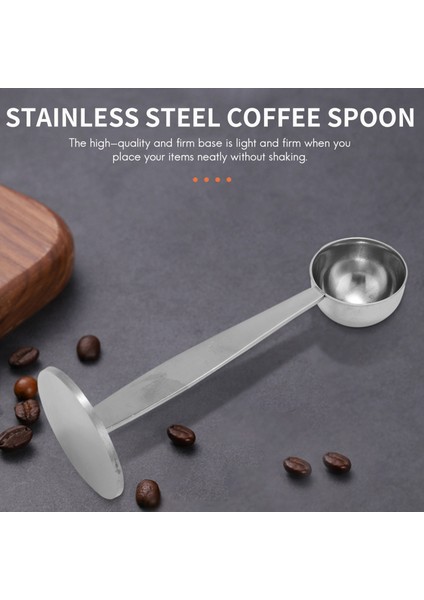 Espresso Standı Kahve Tedbir Sabotaj Kaşık Paslanmaz Çelik Kahve ve Çay Araçları Ölçme Sıkıştırma Kepçe 1 Parça Gümüş (Yurt Dışından)