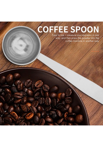 Espresso Standı Kahve Tedbir Sabotaj Kaşık Paslanmaz Çelik Kahve ve Çay Araçları Ölçme Sıkıştırma Kepçe 1 Parça Gümüş (Yurt Dışından)