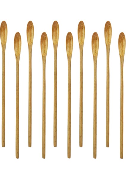 Bar Kaşığı, Kokteyl Kaşığı, Içecekler Için Karıştırma Çubukları, 7,96 Inç 10 Parça Doğal Ahşap Uzun Saplı Içecek Kaşıkları Kokteyl Karıştırıcı Karıştırma Çubukları (Yurt Dışından)