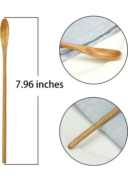 Bar Kaşığı, Kokteyl Kaşığı, Içecekler Için Karıştırma Çubukları, 7,96 Inç 10 Parça Doğal Ahşap Uzun Saplı Içecek Kaşıkları Kokteyl Karıştırıcı Karıştırma Çubukları (Yurt Dışından)