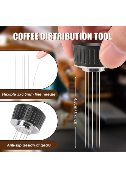 53,3 mm Espresso Sabotajı, 2'si 1 Arada Premium Barista Kahve Sabotajı ve Wdt Aracı, Paslanmaz Çelik Tabanlı Sabotaj Siyahı (Yurt Dışından) fiyatları