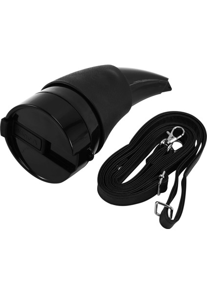 Keçi Boynuzu Kahve Kupa 230 ml Paslanmaz Çelik Vakum Bardak Termos Şişesi Çay Fincanları Seyahat Çift Su Şişesi ile Halat-Siyah (Yurt Dışından)